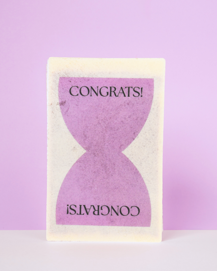 TARJETA OBLEA "CONGRATS"