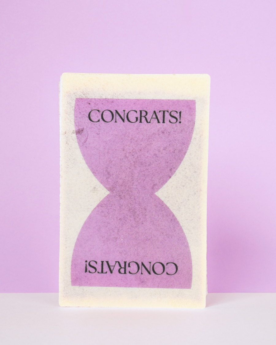 TARJETA OBLEA "CONGRATS"
