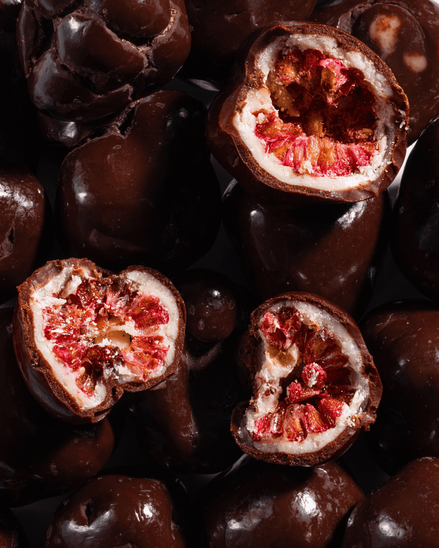 FRAMBUESAS CON CHOCOLATE