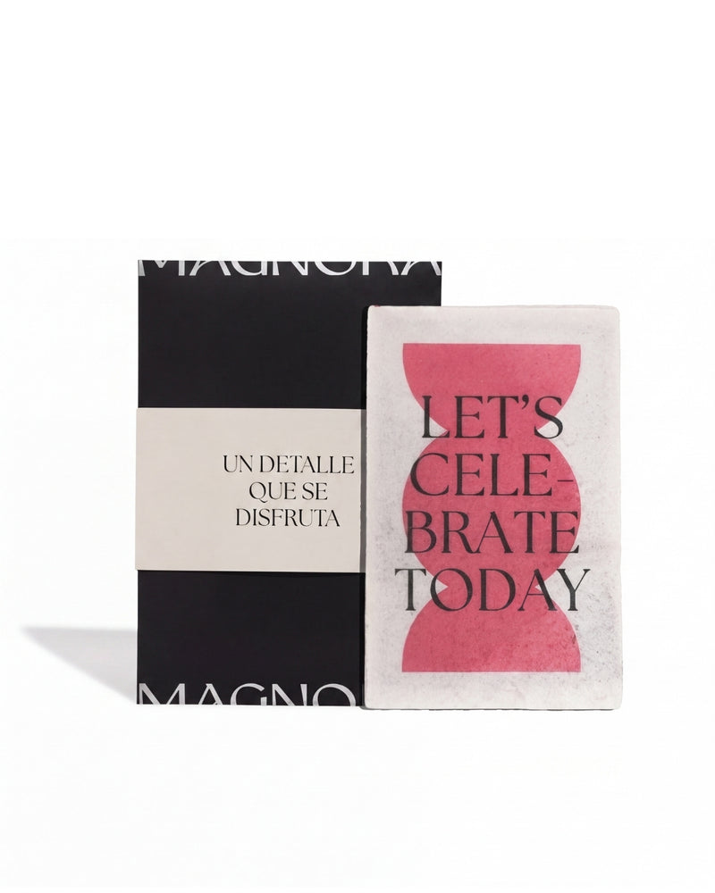 TARJETA OBLEA "LET'S CELEBRATE"