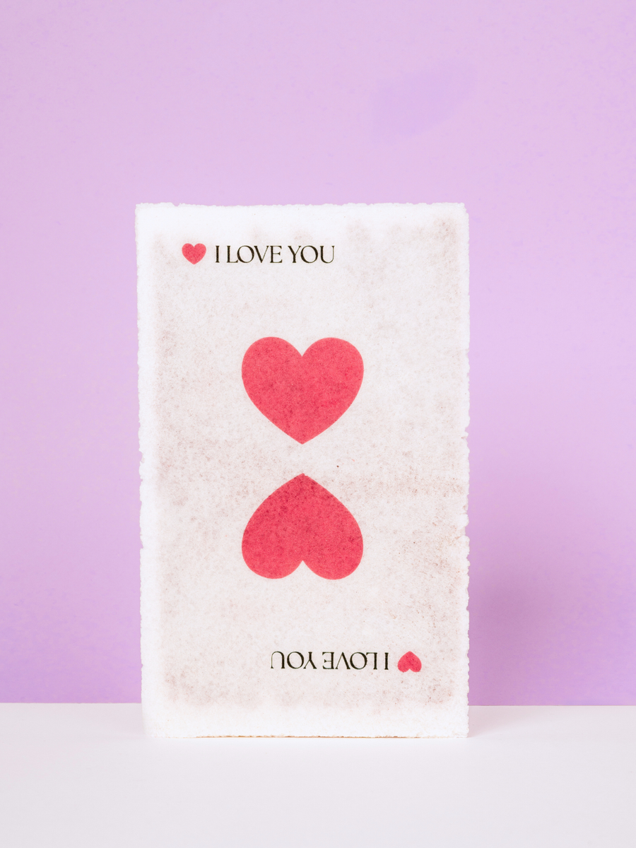 TARJETA OBLEA "I LOVE YOU"