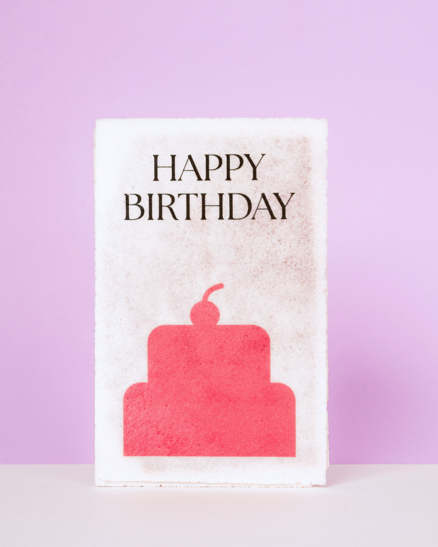 TARJETA OBLEA "HAPPY BIRTHDAY"