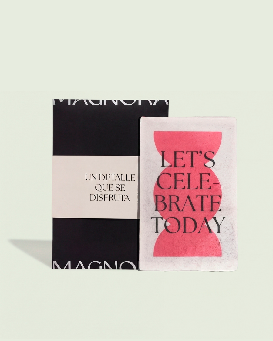 TARJETA OBLEA "LET'S CELEBRATE"