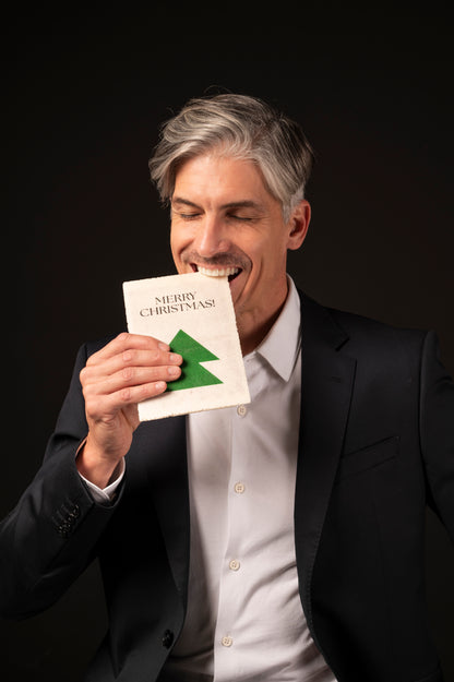 TARJETA OBLEA     MERRY CHRISTMAS