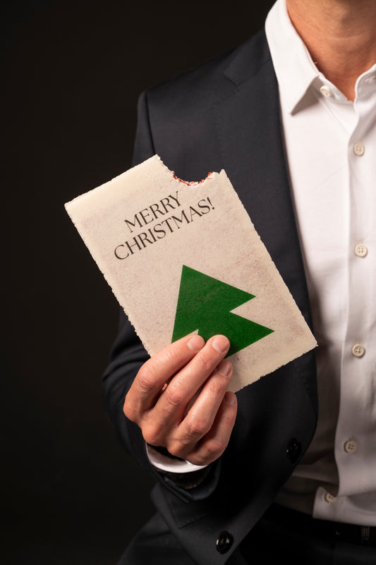 TARJETA OBLEA     MERRY CHRISTMAS